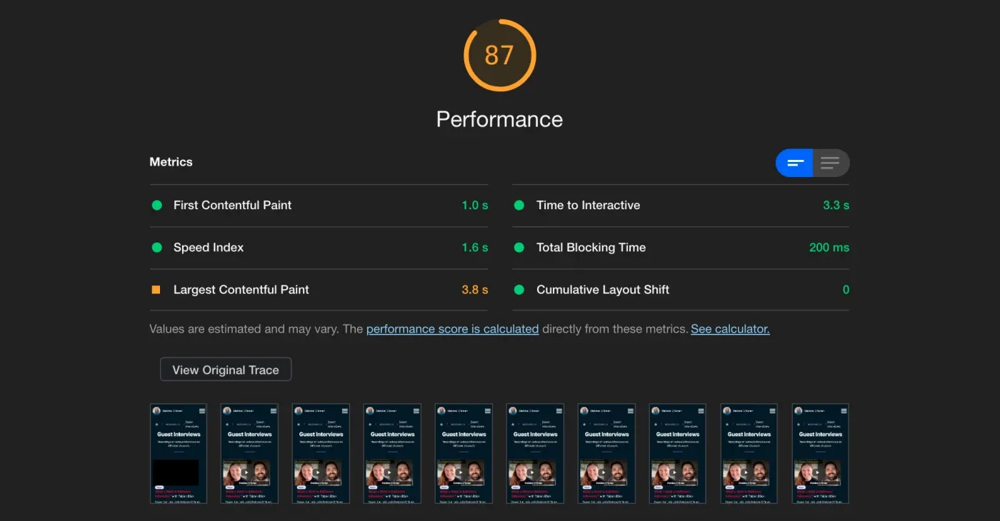 Lighthouse test scores