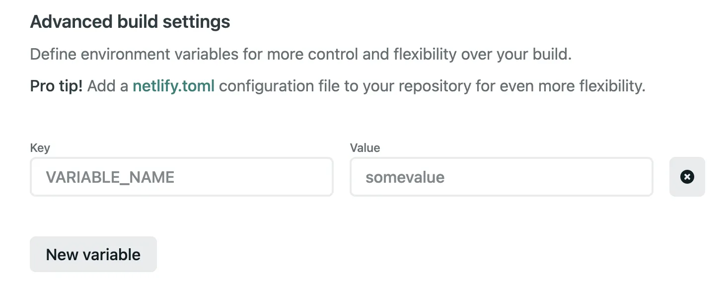 environment variables