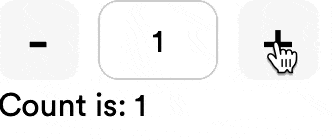 counter component changing on click